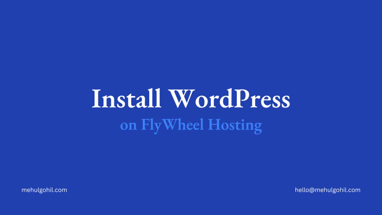 Install WordPress on FlyWheel Hosting