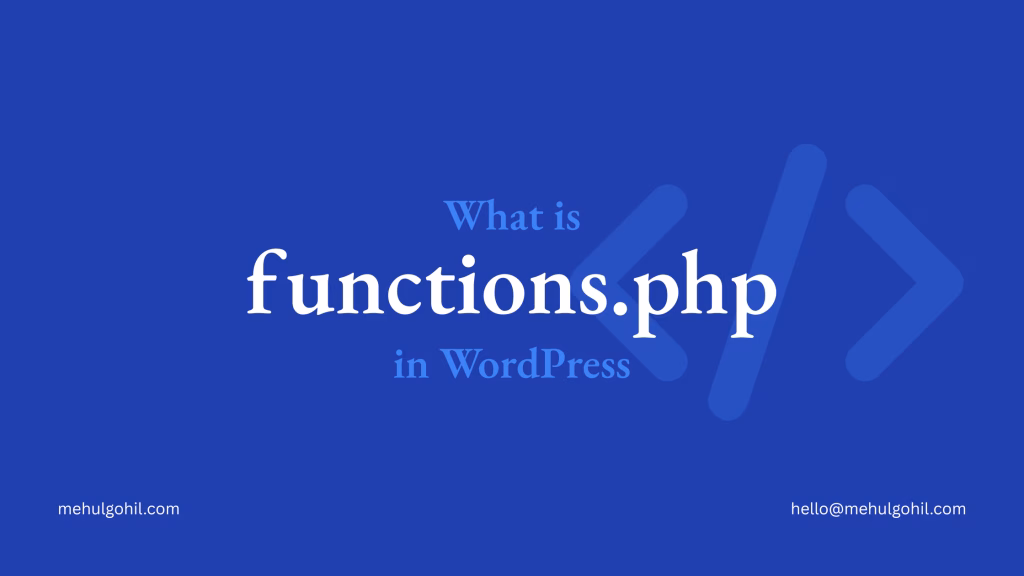 What is functions.php in WordPress?