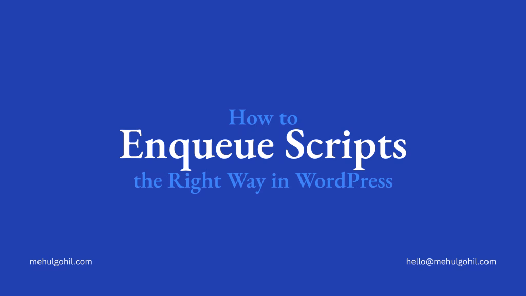 How to enqueue scripts in WordPress
