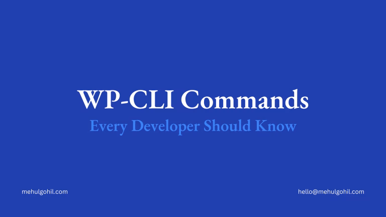 WP-CLI Commands I Use on Production WordPress Sites Essential WP-CLI Commands Every WordPress Developer Should Know