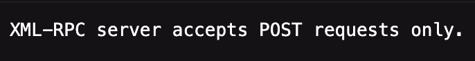 xml rpc is enabled