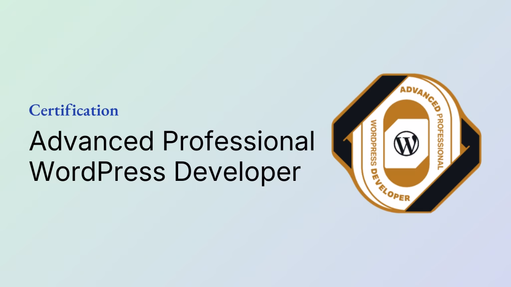 WPVIP Advanced Professional WordPress Developer Certification Advanced Professional WordPress Developer Cerfication - Mehul Gohil - Enterprise WordPress Engineer