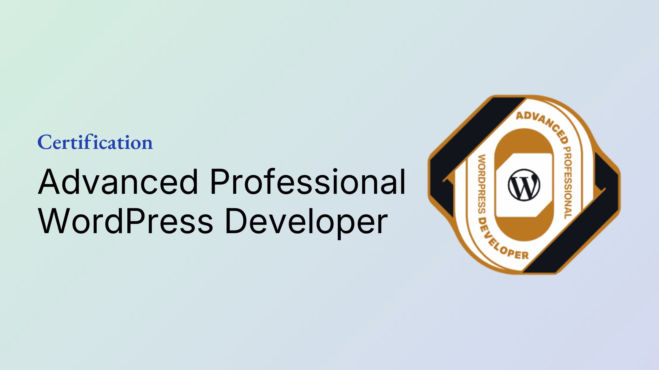 Advanced Professional WordPress Developer Cerfication - Mehul Gohil - Enterprise WordPress Engineer